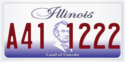 IL license plate A411222