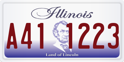 IL license plate A411223