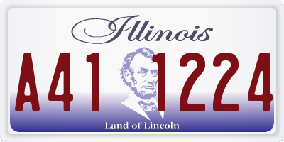 IL license plate A411224