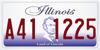 IL license plate A411225