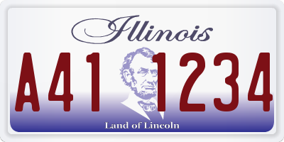 IL license plate A411234