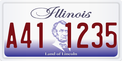 IL license plate A411235