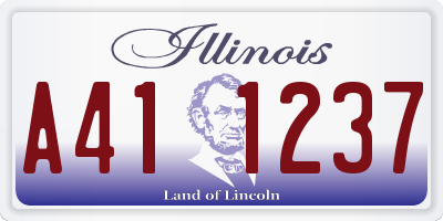 IL license plate A411237