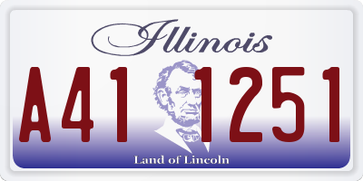 IL license plate A411251