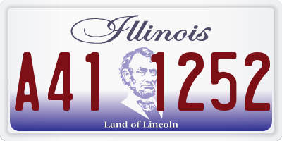 IL license plate A411252