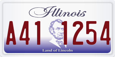 IL license plate A411254