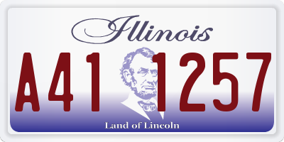 IL license plate A411257