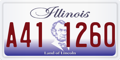 IL license plate A411260