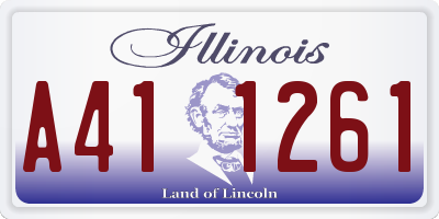 IL license plate A411261