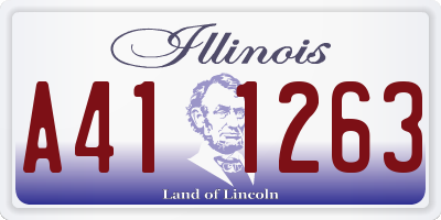 IL license plate A411263