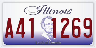 IL license plate A411269