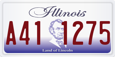 IL license plate A411275