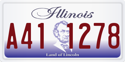 IL license plate A411278
