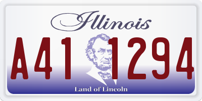 IL license plate A411294
