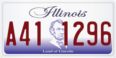 IL license plate A411296