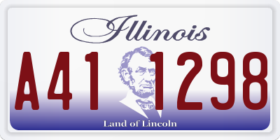 IL license plate A411298