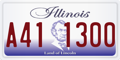IL license plate A411300