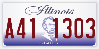 IL license plate A411303