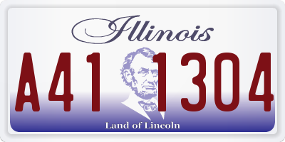 IL license plate A411304