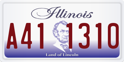 IL license plate A411310