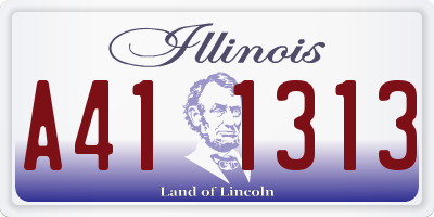 IL license plate A411313