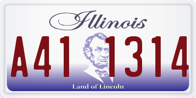 IL license plate A411314