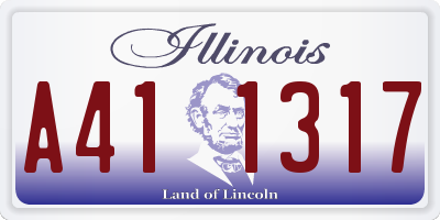 IL license plate A411317