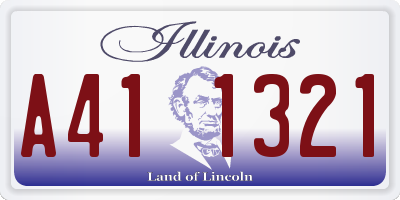 IL license plate A411321