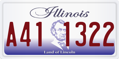 IL license plate A411322
