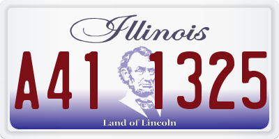 IL license plate A411325