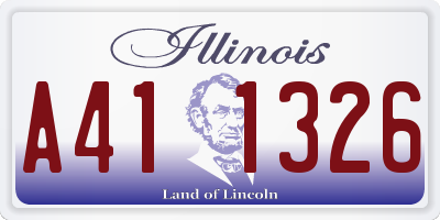 IL license plate A411326