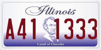 IL license plate A411333