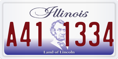 IL license plate A411334