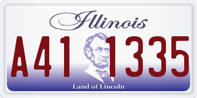 IL license plate A411335
