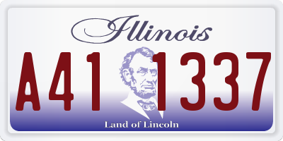 IL license plate A411337