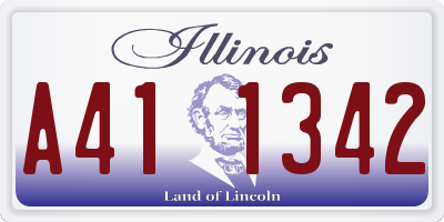 IL license plate A411342