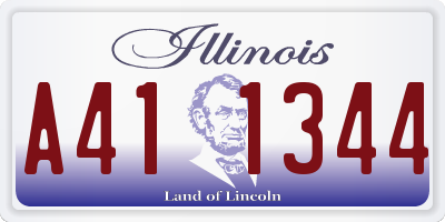 IL license plate A411344