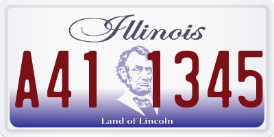 IL license plate A411345