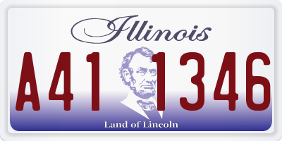IL license plate A411346