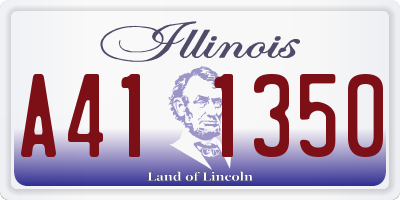 IL license plate A411350