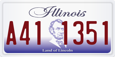 IL license plate A411351