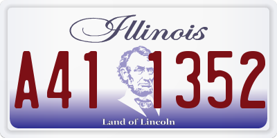 IL license plate A411352