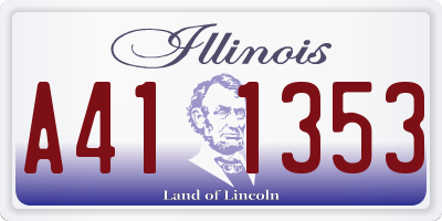 IL license plate A411353