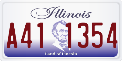 IL license plate A411354