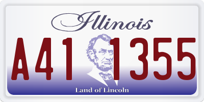 IL license plate A411355