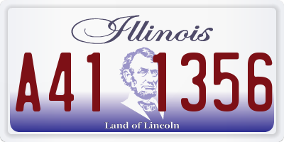 IL license plate A411356