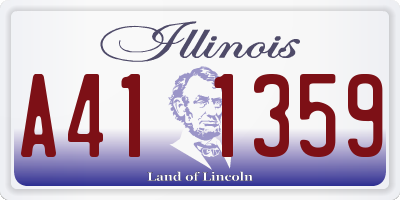 IL license plate A411359