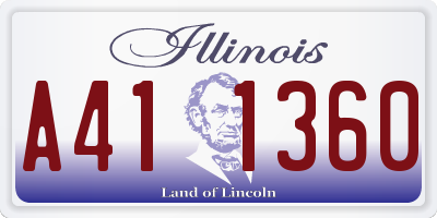 IL license plate A411360