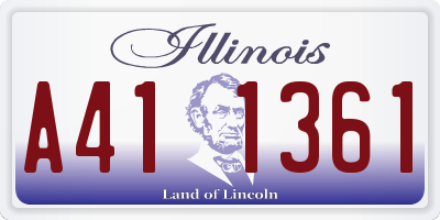 IL license plate A411361