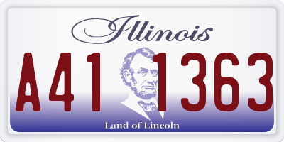 IL license plate A411363